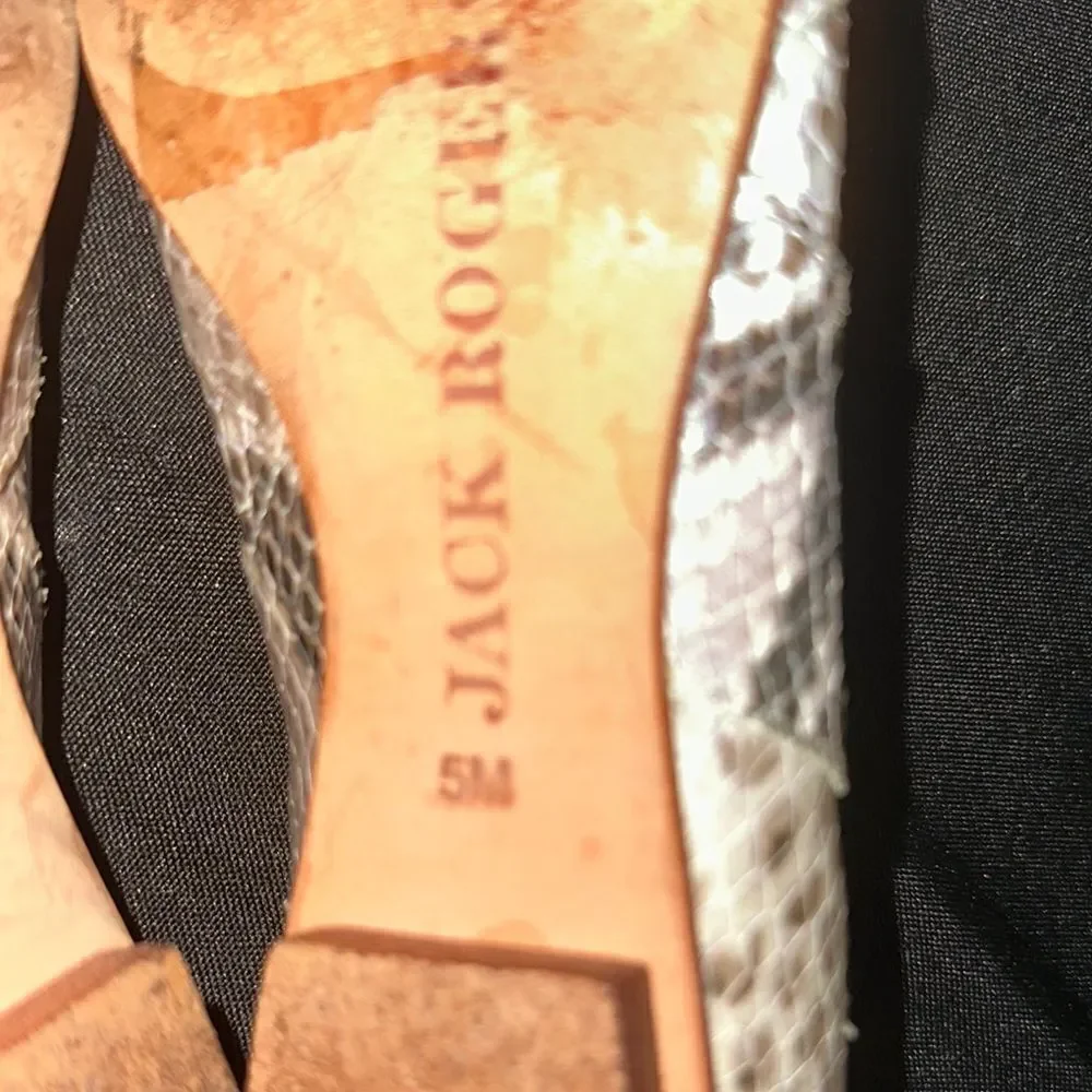 Jack Rogers Snakeskin Patterned Flats Size 5